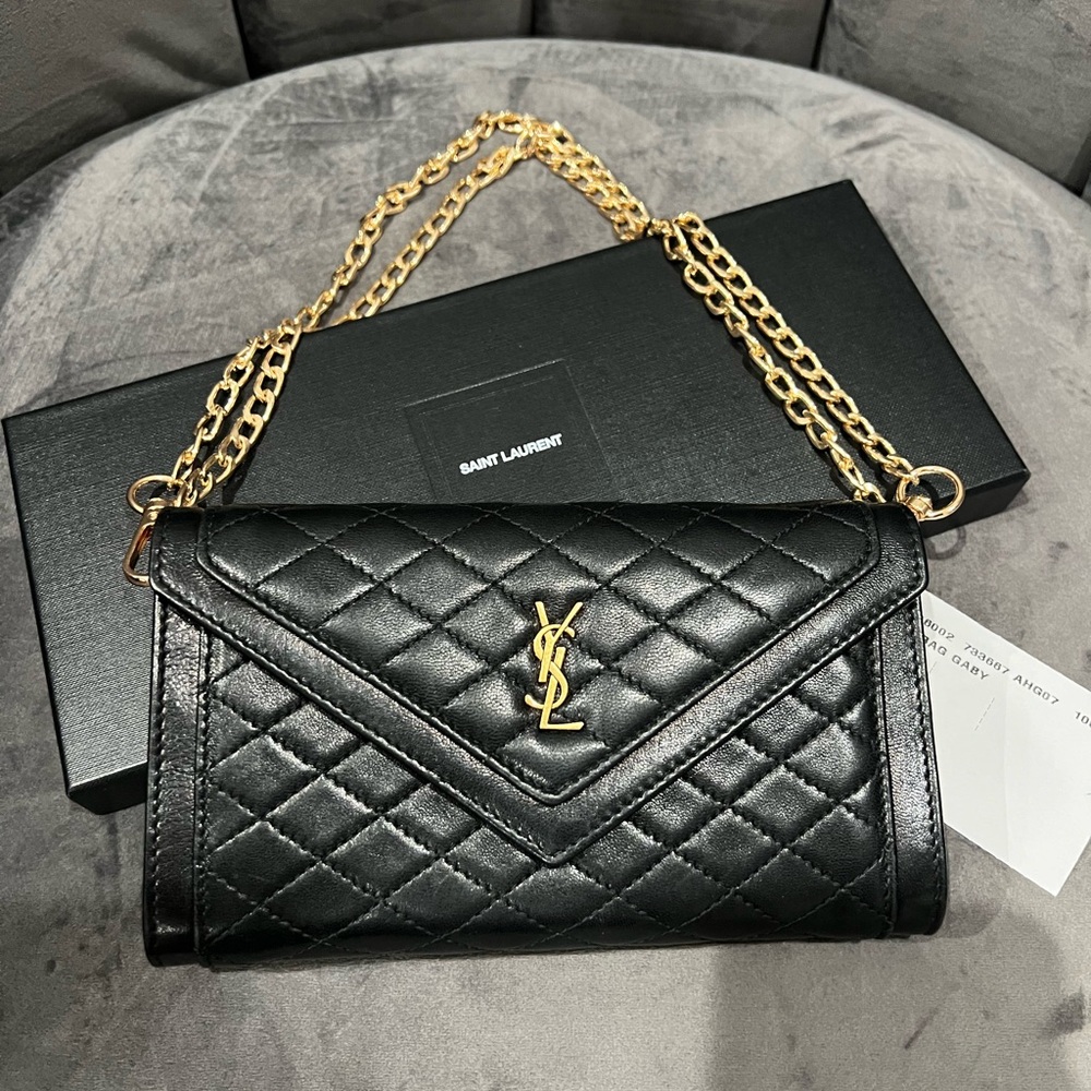 Sold. Yves Saint Laurent Gaby wallet on chain - Picture 1 of 15